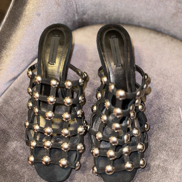 Alexander Wang Sofia Kitten Heel Sandal Mules Shoes Size  39 - Picture 10 of 11